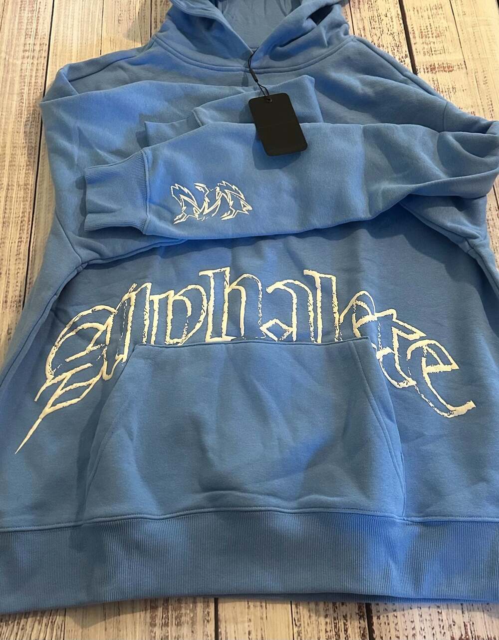 Alphalete Athletics Blue Gothic Script Heavyweight Hoodie XL